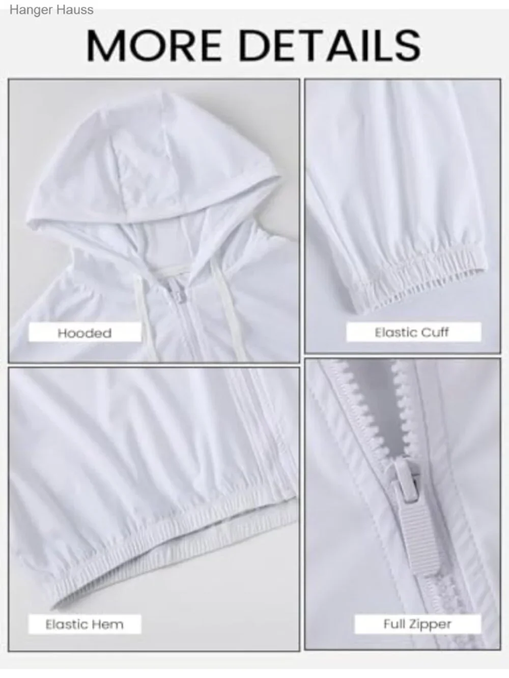Women's UPF 50+ Athletic Jacket Hoodie Full Zip Quick Dry